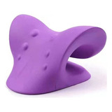 Almohada De Masaje Cervical Tipo C, Corrector De Tracción Ce Color Purple