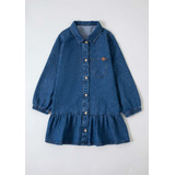 Vestido Chemise Jeans Infantil Toddler Hering Kids