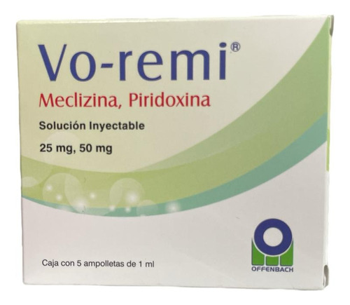 Vo-remi Meclizina/piridoxina Solución Inyectable 5ampolletas