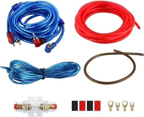 Kit De Cables Rca Audio Instalación Amplificador Subwoofer