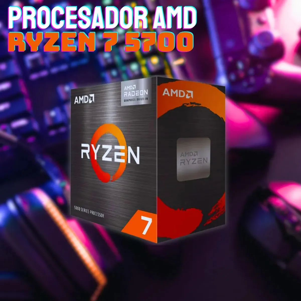 PC GAMER RYZEN 7 5700 - 32GB RAM - SSD 1TB - 700W 80 PLUS - RTX 5050 8GB