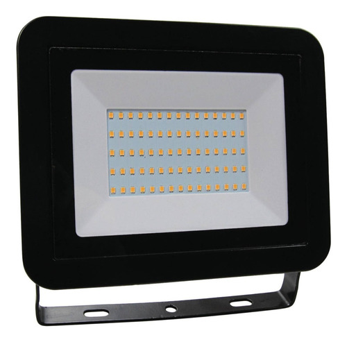 Reflector Led Plano 50 W Luz Fría Negro