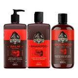 Kit Balm Shampoo E Shampoo 2 Em 1 Barba Negra Don Alcides