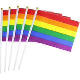 Bandera Gay Lgbt Arcoíris Orgullo. 20x28cm. 4pzs