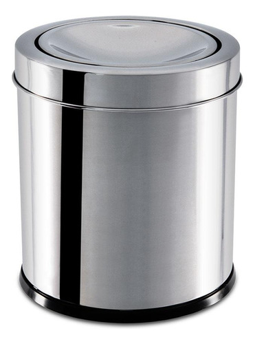 Lixeira Com Tampa Basculante Banheiro Cozinha 3l Aço Inox 