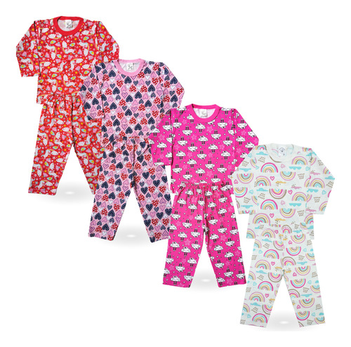 Kit 4 Conjunto Feminino Infantil Outono/inverno Criança 1/3