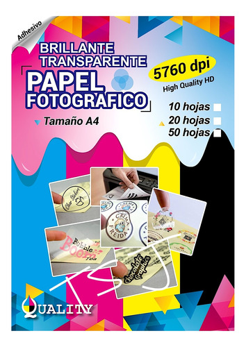 Papel Adhesivo Transparente Pet Waterproof