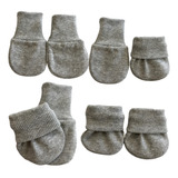 Luvas Para Bebe R N Infantil Ribana Kit Com 4 Pares