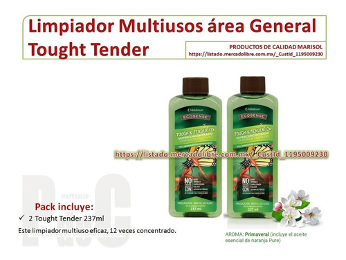 Limpiador Biodegradable Multiusos Tough Tender Melaleuca