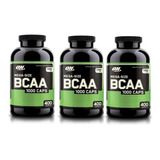 3x Bcaa Optimum On 1000mg 400 Caps - Frete Gratis