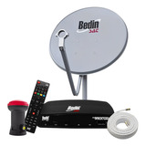 Kit Receptor Digital Bedin + Antena 60cm Lnbf Ku Cabo
