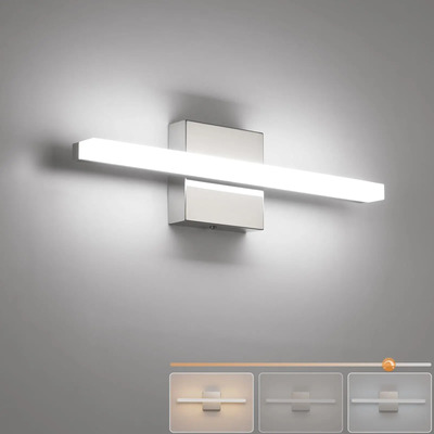 Lámpara De Pared Led Tocador De Luz Espejo Luz Tricolor 40cm
