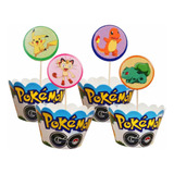 Adornos Decorativos Cupcakes Cumpleaños Pokemo Go Wrapper