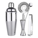 Kit De Bartender Premium: Coctelera 24oz, Medidor, Cuchara, 