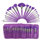 Set De 24 Brochas The Neon Purple De Beauty Creations