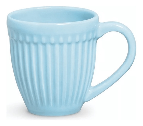 Juego X4 Taza Mug De Ceramica 300 Ml Café Te Color Celeste