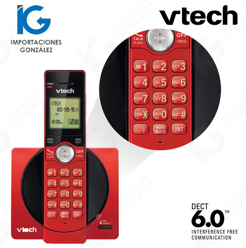 Teléfono Inalambrico Vtech Dect 6.0 Con Id Colores Envío Gra