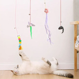 Brinquedo Interativo Elastico Divertido Para Gatos Com Guizo Cor Marrom