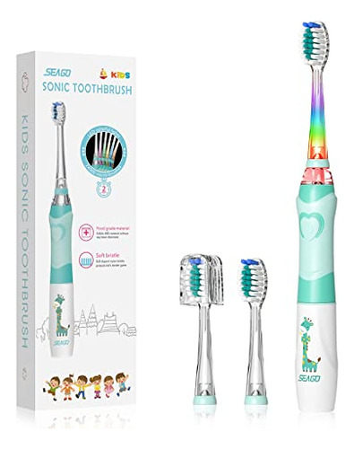 Kids Electric Toothbrushes Sonic Toothbrush, Soft Battery Po