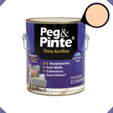 Tinta Eucatex Acrilica Pintura Parede Peg E Pinte 3,6l Cores Cor Pêssego Rosado