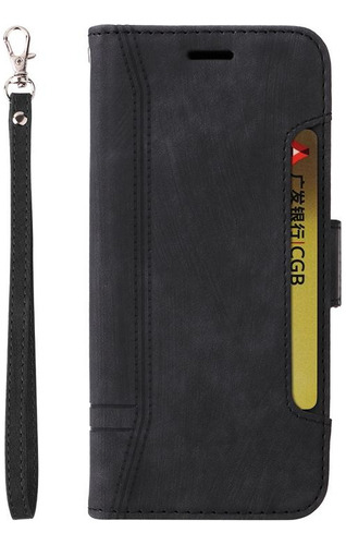 Funda De Teléfono Tipo Cartera Antihuellas De Pu Para Redmi