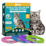 Collar Antipulgas Para Gatos, Compatible Con Gatos Adultos Y