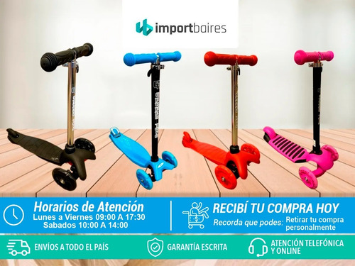 Monopatín Infantil 4 Ruedas Abec 7 Silicona Luces Led