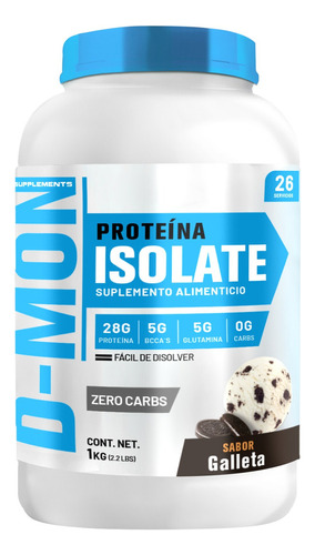 Proteína Whey Hs Hidrolizada Isolate D-mon 1 Kg Sabores Sabor Galleta