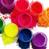 Set 6 Pigmentos Neon Maquillaje Polvos Fluor 