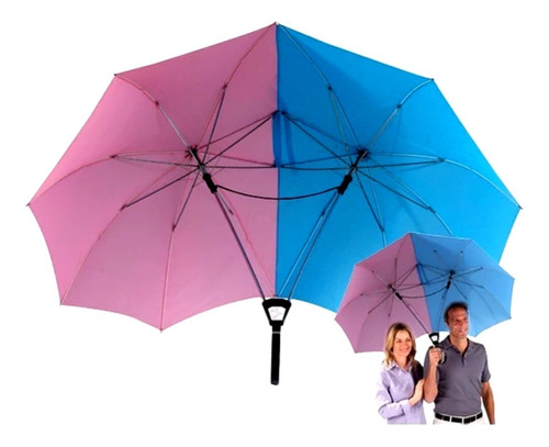 Paraguas Doble Premium Para Dos Personas Importado Color Duo