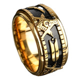 Anillos Masónicos Giratorios De Acero Inoxidable Para Hombre