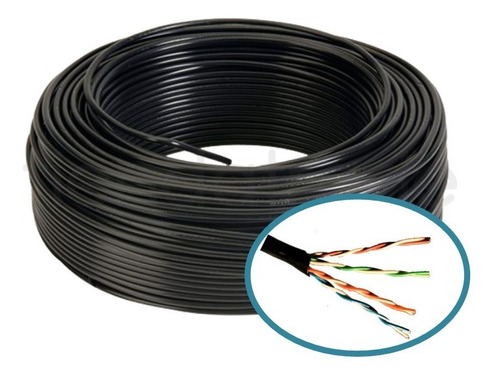 Rollo De Cable Utp Exterior Categoría 5e X 20 Metros