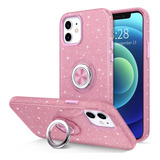 Funda Hython Para iPhone 12/12 Pro Full Pink Glitter