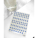 Stickers Adhesivos Blue Rosas Y Corazones Deco Nails X1u