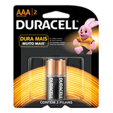 Pilha  Alcalina Palito Aaa C/2 Duracell