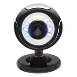 Webcam Lehmox Ley-53 Luz Led 360°g Hd 720p Usb Microfone 