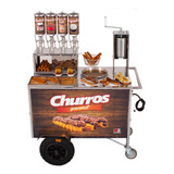 Carrinho Churros Gourmet Top Masseira Fuso Inox 4 Doceira R2