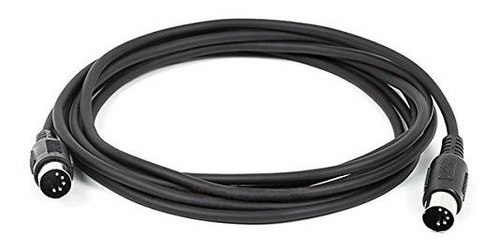 Cable Midi Monoprice - 5 Pines Din, Blindado, 10 Pies, Negro