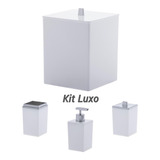 Kit Para Banheiro Lavabo Combo Com Lixeira 7 Litros Promoção