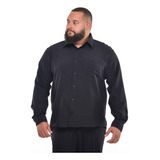 Camisa Social Masculina Manga Longa Tamanho Grande Plus Size