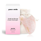 Herramienta De Masaje Gua Sha Grace & Stella, Cuarzo Rosa, E