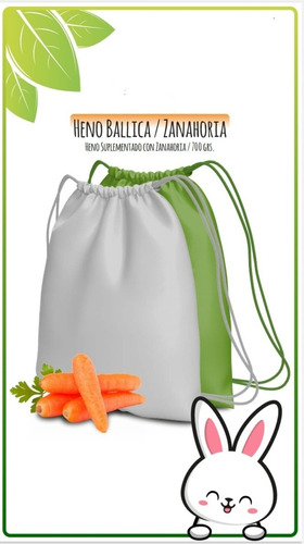 Heno De Ballica Con Zanahoria Premium 700 Gramos.