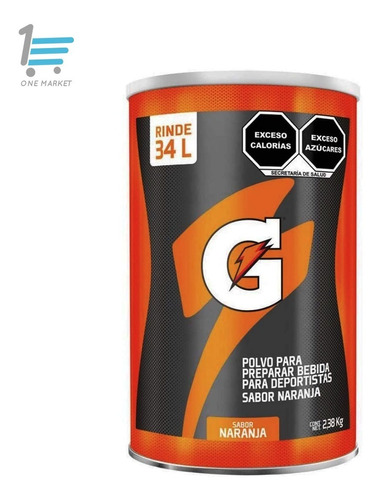 Gatorade En Polvo Naranja 2.38kg Rinde 34 L