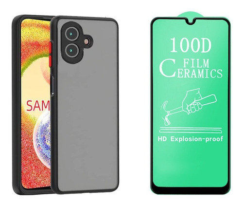 Carcasa Para Samsung A04 Mate Con Protector De Cámara