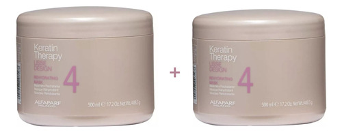  2 Alfaparf Mascarilla Keratin Therapy Lisse Design 500ml
