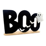 Enfeite De Mesa Halloween Mdf Fantasminha Boo C/ Glitter 