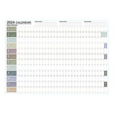 Calendario De Pared F 2024, Planificador Grande, Anual, Mens