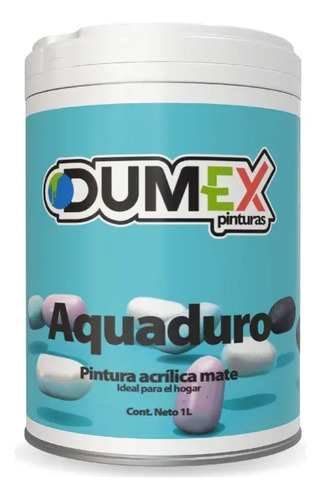 Pintura Mate 100% Acrílica Aquaduro Dumex 1 Litro | Meses sin interés