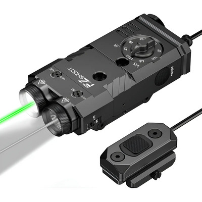 Ezshoot 1600 Iluminador De Rifle Lúmenes Con Láser 4-en-1