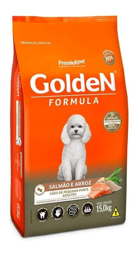 Golden Formula Cães Adulto Raça Pequena Salmão/arroz 15kg